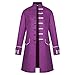 Veste Hommes Manteau imprimé Hommes Tailcoat Jacket Redingote Gothique Uniforme Manteaux Bouton Corne Blouson Veste Manches Longues Chaud Épais Outwear Automne Romantic