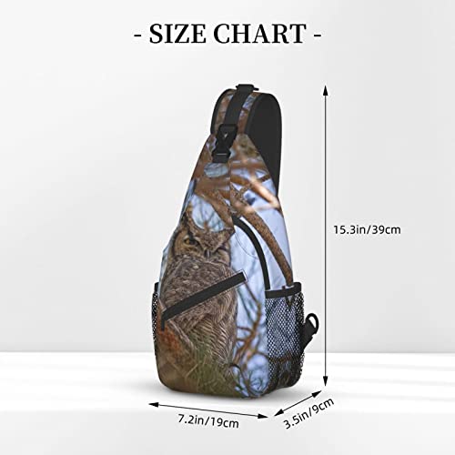 Owl Sling Bag Animal Crossbody Chest Daypack Casual Backpack Cool Shoulder Bag For Travel Picnic3