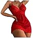 SSLLH Negligee Damen Sexy Spitze Body Nachthemd Strapsen Nachtwäsche Tiefer V-Ausschnitt Dessous für Frauen Spitzendetail Lingerie Rückenfre Sleepwear Valentinstag Lace Reizwäsche Kleid für Sex