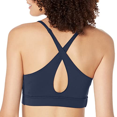 Image of Reebok Women's Satin 91% PES /9% El-Interlock-Hydrophilic Finish /Print-Digital Sublimation-Disperse Classic Workout Sports Bra