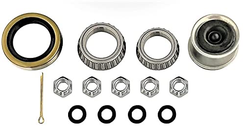 M-Parts Trailer Hub - Trailer Hub Kit 5 Bolt 4.5, 3500 lb Trailer Axle - Trailer Replacement Hub, Trailer Hubs 5x4.5, Trailer Idler Hub, Trailer Hubs, Trailer Hub Kit 5 Bolt, 88-545KIT-1