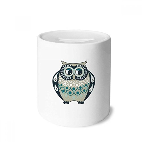 Tirelire en céramique hibou coloré pour décorer le salon et ranger la monnaie