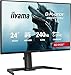 Produktbild iiyama G-Master Red Eagle GB2471HSU-B1 60,5cm 23,8" Fast IPS LED Gaming Monitor Full-HD 240Hz HDMI DP USB3.2 USB-C 0.3ms G-SYNC Höhenverstellung Pivot schwarz