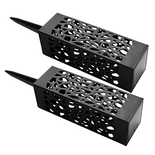 Toyvian 2 Pezzi Luce Solare Per Prato Da Giardino Per Esterni Per Vialetti Da Giardino Per Il Giardino Illuminazione Del Percorso Luce Del Percorso Plastica Nero