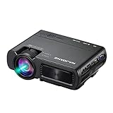 Najoane Mini Projector, Full HD LED Projector The Biggest is 1080P Supported Movie Projector, Portable Movie Projector with 55,000 Hrs LED Lamp Life, 2019 Upgrade for Home Theater Entertainment,Video