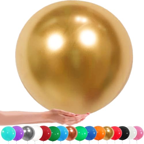 LUKIUP 90 CM Große Luftballons, 6 Stück gold Luftballon XXL, 36 Zoll Ballons, 90 CM Grosse gold Lufâ€¦ – Miniatur