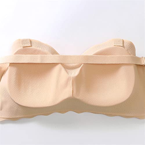Sous-vêtements sans bretelles invisibles grande taille 7XL couverture complète abricot - 5