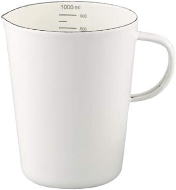 Measuring Cup, Enamel Steel Plate Sturdy Heat Resistant Preservative Coffee Cup Milk Cup (Color : A) (B)