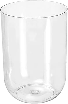 Garbage Can Transparent Trash Can Wastebasket, Fits Under Desk, Kitchen, Home, Office,10L/15L Trash CanTransparent Gray,15L