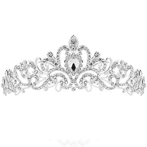 ヘアアクセサリー cnomg 王冠 ティアラ 子供 撮影 パーティー 女の子 七五三 結婚式 成人式 誕生日会 花嫁 髪飾り 17×9×5ｃｍ