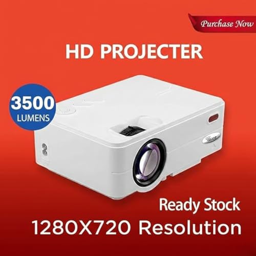 Image of TONZO LS-112 Basic LED Projector, 1080P Support 720P Native Projector, 120 LTPS Screen 3500 Lumens HDMI /USB /AV /SD /Audio Out Fire Stick | 50000 Hours Lamp Life | 3watt Built-in-Speaker (White)