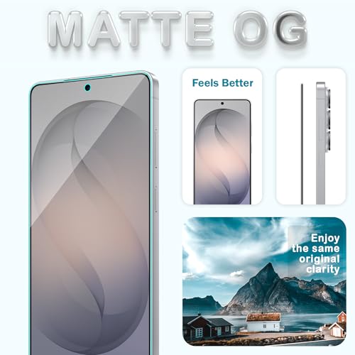 Image of FIRST MART Matte Anti-Glare Tempered Glass for Samsung Galaxy S26 Ultra With Installation Kit | Military-Grade Gaming Screen Protector & Cable Guard | Edge to Edge Coverage | Black