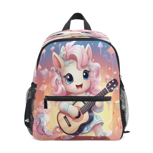 Guitare et licorne sac à dos enfant pour la rentrée scolaire et les sorties du week-end