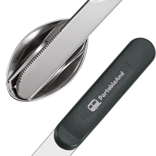 PortableAnd-Travel-Cutlery-3-PCS-Camping-Utensil-Set-with-Spoon-Fork-Knife-Bottle-Opener-Best-Gift-for-Travel-Outdoor-Backpacking-Flatware-with-Case-Gray