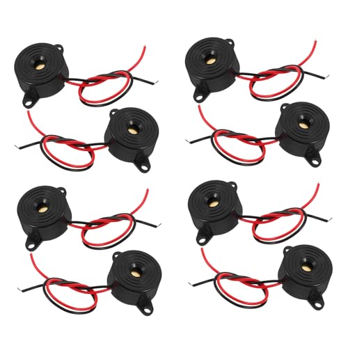 Gogogmee 15 Piezas Alarma Piezoeléctrica Operativa Zumbador Electrónico de Alta Sonoridad Compatible Dc para Proyectos Físicos Seguridad Automotriz y Dispositivos de Advertencia de Tamaño