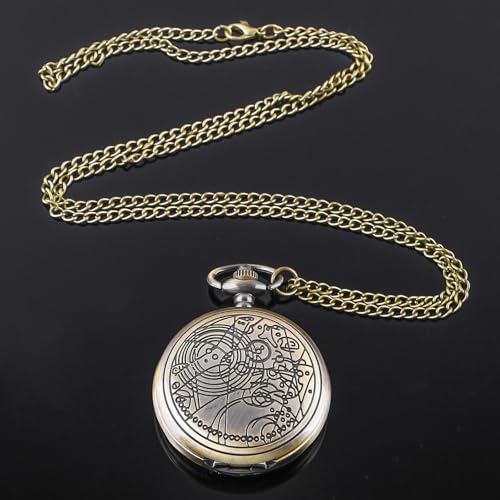 Tiong Pocket Watch Quartz Pocketes Watch with Chain for Cosplay Christmas Valentine's Day Birthday Gifts Fathers Day - Image 6