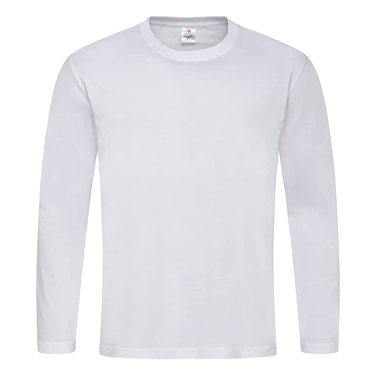 Stedman Apparel Men's Classic-T/ST2500 Regular Fit Long Sleeve T-Shirt, White, Small