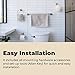 Burton Harbor 4 Piece Bathroom Hardware Bath Accessory Set with 24-in. Towel Bar and Euro Toilet Paper, Satin Nickel