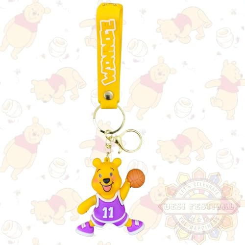 Image of Cute 3D Keychain | Keyring & Quirky Bag Charm | Hard Silicone, Unbreakable | Travel Essential | Kids Friendly | Strap & Bag Hook