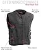 First Mfg Co - Commando - Men's Swat Style Leather Motorcycle Vest For Men with Adjustable Side Panels, Zipper Front Vest