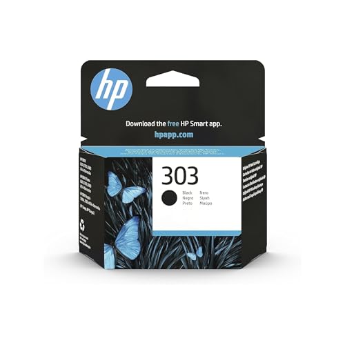 HP 303 Nero, T6N02AE, Cartuccia Originale, Compatibile con Stampanti Stampanti HP Tango e Tango X e HP Envy 6220, 6230, 6232, 6234, 7130, 7134,7830