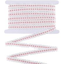 Pink Elastic Lace Trims Vintage Trim Ribbons Stretchy Border Stretch Scalloped Edge Trims Wave Ruffle Ribbon for Sewing Making Gift Wrapping Skirt Collar Bags Cuffs DIY Decor Craft Supplies