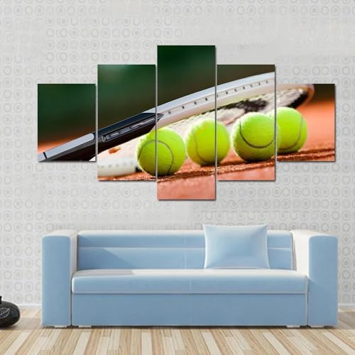 Impression sur toile raquette de tennis haut de gamme grand tableau avec cadre