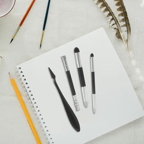 Juego de herramientas para dibujo de bocetos kit de arte con esponjas para difuminar 6
