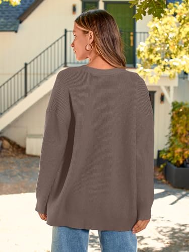 Image of LILLUSORY Women Oversized Cardigan Sweater 2025 Fall Outfits Cloth Fashion V Neck Knit Button Front Casual Trendy Tops