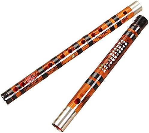 VIGAT Chinese Dizi Refined Bamboo Flute Professional Adult Children Beginners Play Transverse Flute Clarinet - C,D,E,F,G Tune(Color:D)