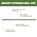 HLOFIZI 3/8 x 12 Inch Cobalt Long Drill Bits (1 Pack), Drilling for Hard Wood, Aluminum, and Soft Metal Sheet