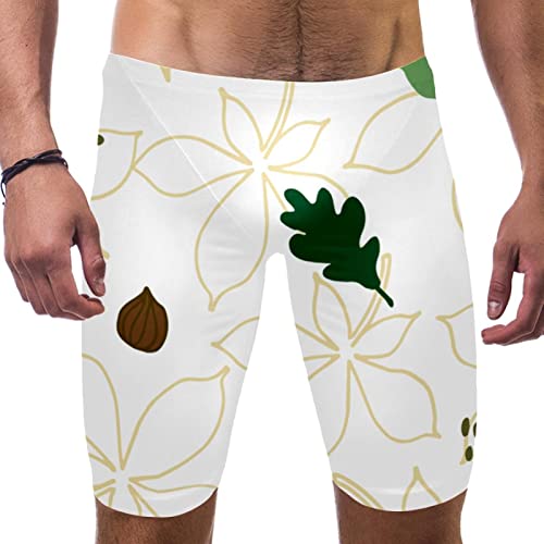 Short de bain pour homme multicolore imprimé feuilles taille XL
