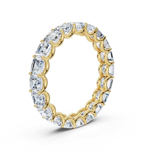 3-15 Carat Moissanite Eternity Ring 10K 14K 18K Solid Gold & 925 Sterling Silver Moissanite Eternity Ring For Women2