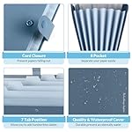 SKYDUE Expanding File Organizer with 8 Pockets, Accordion File Folders with Labels, Portable Document Paper Bill Receipt Organizer, Home College School Office Supplies, Letter Size, Blue - Image 5