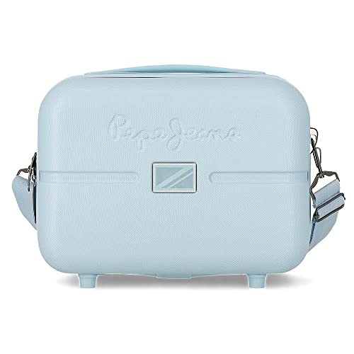 Pepe Jeans Accent Anpassbarer Kulturbeutel mit blauem Schultergurt 29 x 21 x 15 cm, starres ABS, 9,14 l, 0,84 kg