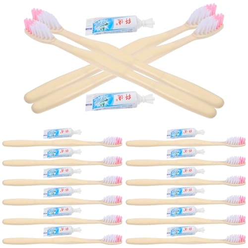 Brosses à dents jetables emballage individuel sous plastique avec dentifrice