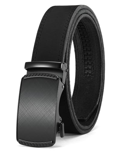 Image of CHAOREN Mens Belt Leather Ratchet Belt - Customizable Fit, Effortless Style (35mm)