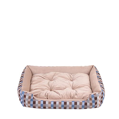 ペットベッド 犬 猫 べッド 犬 ベッド 保温防寒 寒さ対策 ふわふわ もこもこ 犬 猫 クッション 洗える 耐噛み 滑り止め かわいい あたたかい 猫 犬 小動物用 ペット用品 ペットクッション ペットソファ (XXL/80*61*13CM,E)