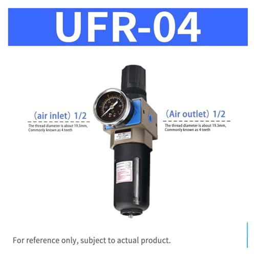 Régulateur de pression UF-03 compact avec manomètre et filtre de traitement d'air