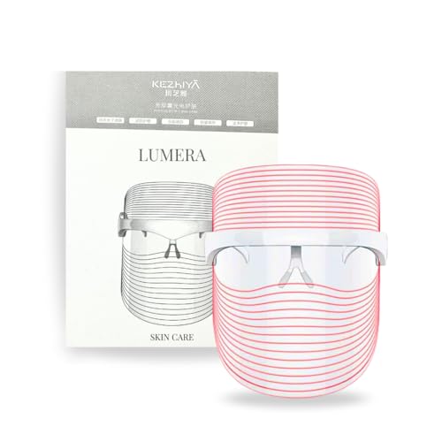 LVMERA 3-In-1 Led Light Face Mask | For Glowing & Clear Skin | Anti Acne & Anti Ageing | Red Light Therapy Wired Mask For Skin Rejuvenation,Facial At Home – All Skin Type-1 Year Warranty