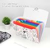 Uquelic 13-Pocket Expanding File Folder, Accordion File Holder with Elastic Buckles Closure Holds Letter/A4 Size Documents, Floral Printed Accordion Folder, School Office Supplies(Seagrass Print)