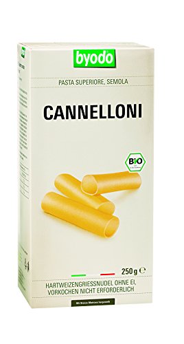 Byodo Cannelloni 6er Pack - Bio Hartweizengrieß Pasta aus Italien, Al Dente Biss, Traditionell...
