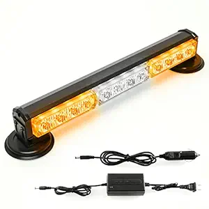 BY014-YWY 12 LEDs Traffic Advisor Emergency Lights Bar Led Strobe Warning Light Roof Top Hazard Flash with Magnetic Base Mount