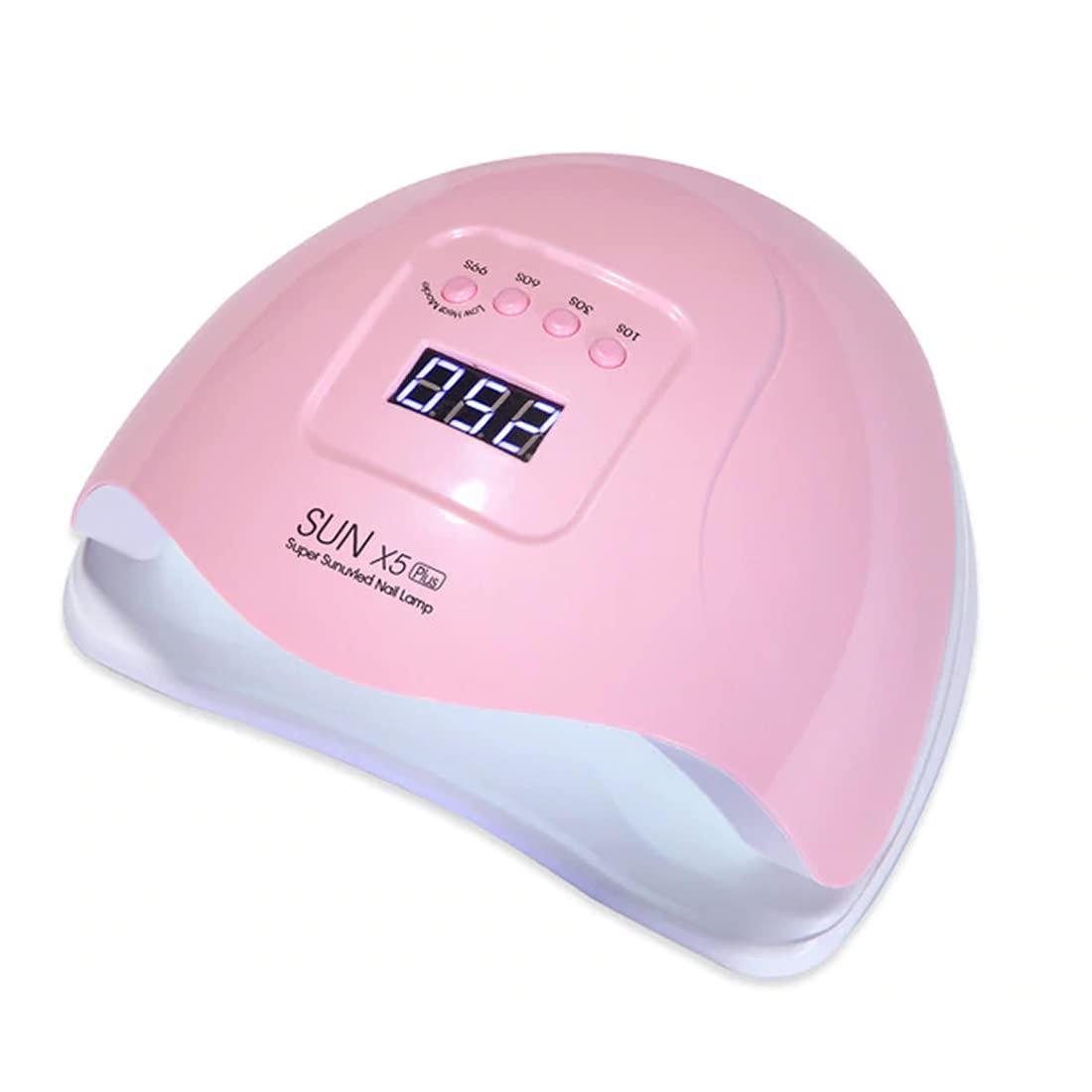 Gleevia UV Nail Dryer Lamp Automaic Senson 45 UV Light 4 Timer 10 30 60 90S Professional Manicure Pedicure for UV Gel, UV Builder, Gel Nail Polish Dryer (Sun X5 Plus_54W, Pink)