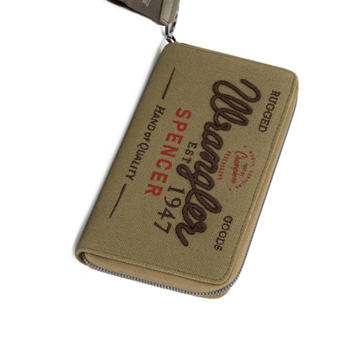 Image of Montana West X Wrangler Wristlet Wallets for Women Classic Retro Wallet Purse Bifold Credit Card Wallets for Women Oversized Logo Clutch Wristlet