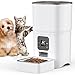 Automatischer Futterautomat für Katze - 6L Futterautomaten für Hund mit Ton-Aufnahmefunktion/Timer - Futterspender für Kleine/Mittlere Haustiere, Bis zu 6 Portionen und 4 Mahlzeiten pro Tag