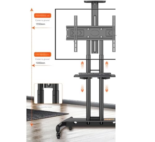 Soporte móvil ajustable para TV 32-75" hasta 100 lb miniatura 5
