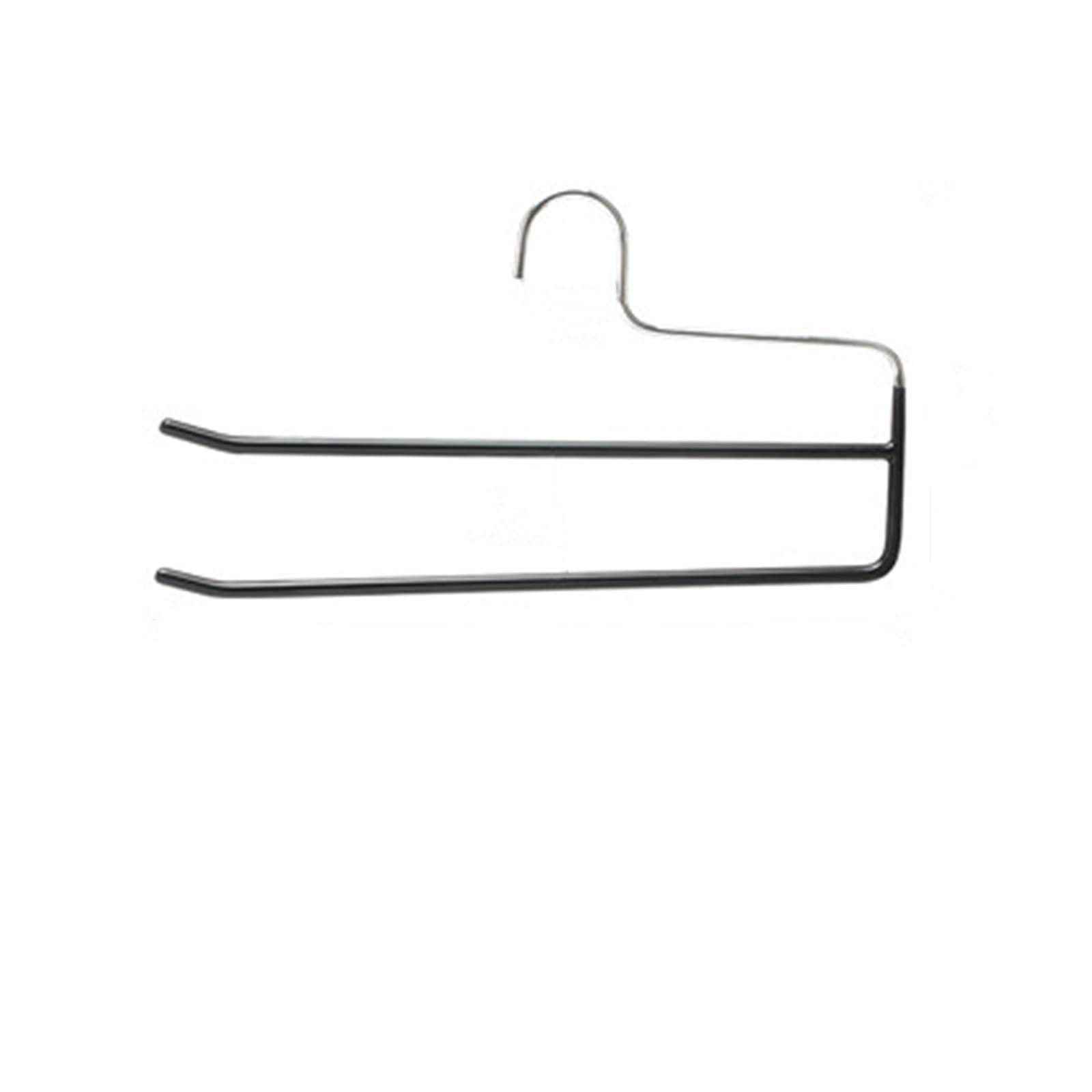 Trousers Hangers Home Double Row Pants Rack Storage Wardrobe Space Saving