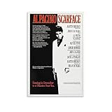 TONGYANG 1983 Scarface Movie Poster for Bedroom Aesthetic Wall Decor Canvas Wall Art Gift 12x18inch(