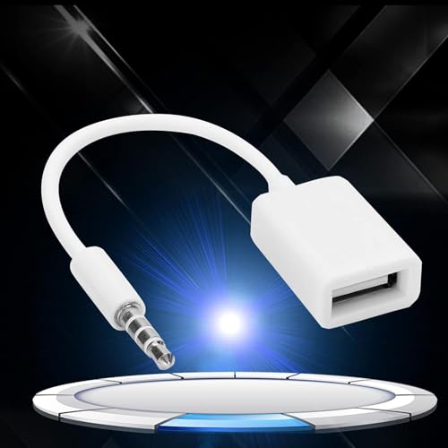 Cable adaptador de audio Jack 3.5mm macho a USB hembra miniatura 2